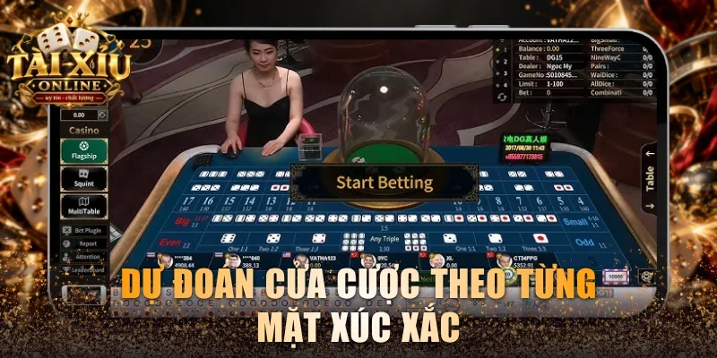 Dự đoán cửa cược theo từng mặt xúc xắc