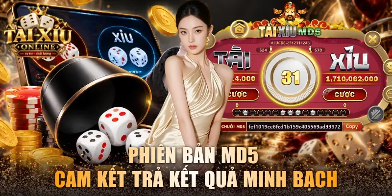 Tài Xỉu Five88 - Đánh Ngay Thắng Lãi Khủng Mỗi Ngày 3 Phiên bản MD5 cam kết trả kết quả minh bạch