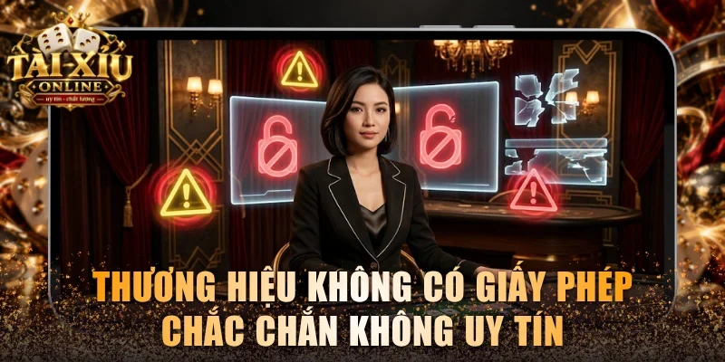 Dấu Hiệu Nhận Tài Xỉu Bịp: 7 Yếu Tố Cảnh Báo Bạn Cần Biết 4 Thương hiệu không có giấy phép chắc chắn không uy tín